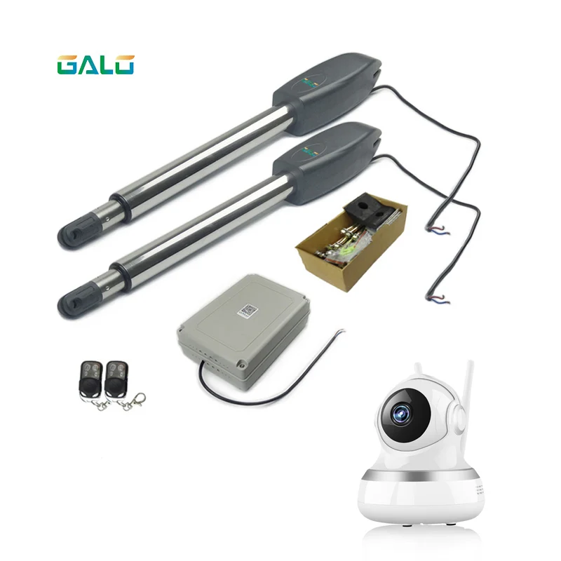 Indoor camera Открывалка для распашных ворот привод PKM-C02 400 кг на лист Авто сверхмощный Полный комплект с 1080P Беспроводная ip-камера на открытом воздухе опционально - Цвет: Indoor camera
