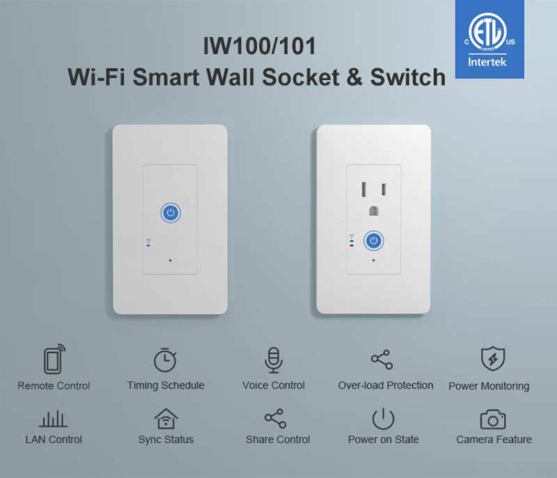 Настенная розетка SONOFF TX IW100/IW101 с поддержкой Wi Fi выключатель для автоматизации