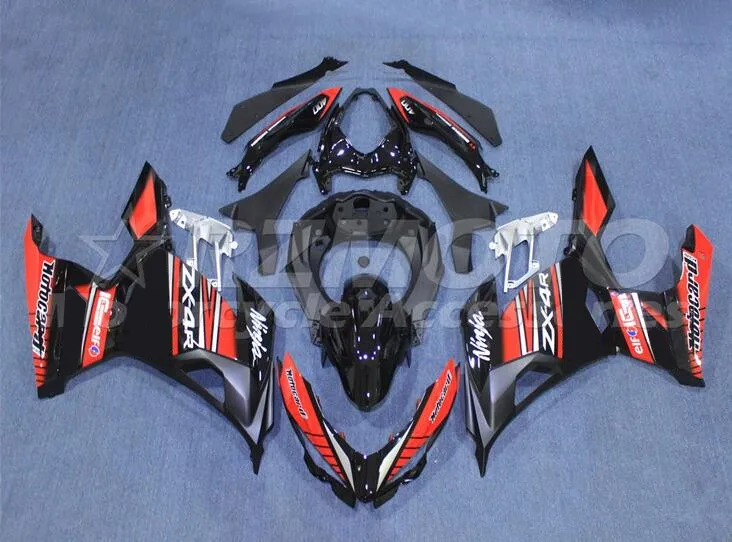 

Новый ABS полный обтекатель комплект подходит для Kawasaki Ninja400 Ninja 400 2018 2019 2020 18 19 20 боди набор на заказ черный красный