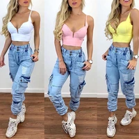plus size new high waist mom jeans boyfriend baggy jeans for women 2021 fall winter washed denim pants cargo jeans trousers