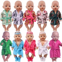 doll pajamas robe nightgowns blanket fit 18 inch american43cm baby new born doll reborn our generation christmas girls toy