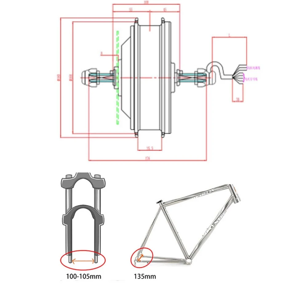 Billig 48V 500W Vorne Hub Motor Rad E Bike Conversion Kit Bürstenlosen Elektromotor Rad 20 24 26 Zoll 700C Elektrische Motor Rad