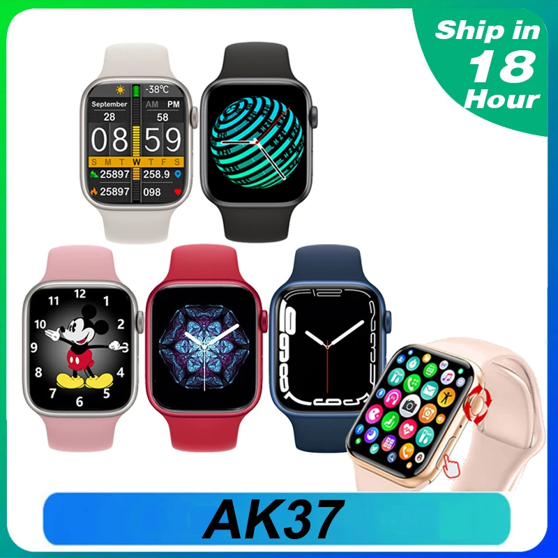 

AK37 Smart Watch 1.75 inch Bluetooth Call Heart Rate Sleep Monitor Fintess Tracker Waterproof Smartwatch PK X8 MAX Watch 7 D7 P