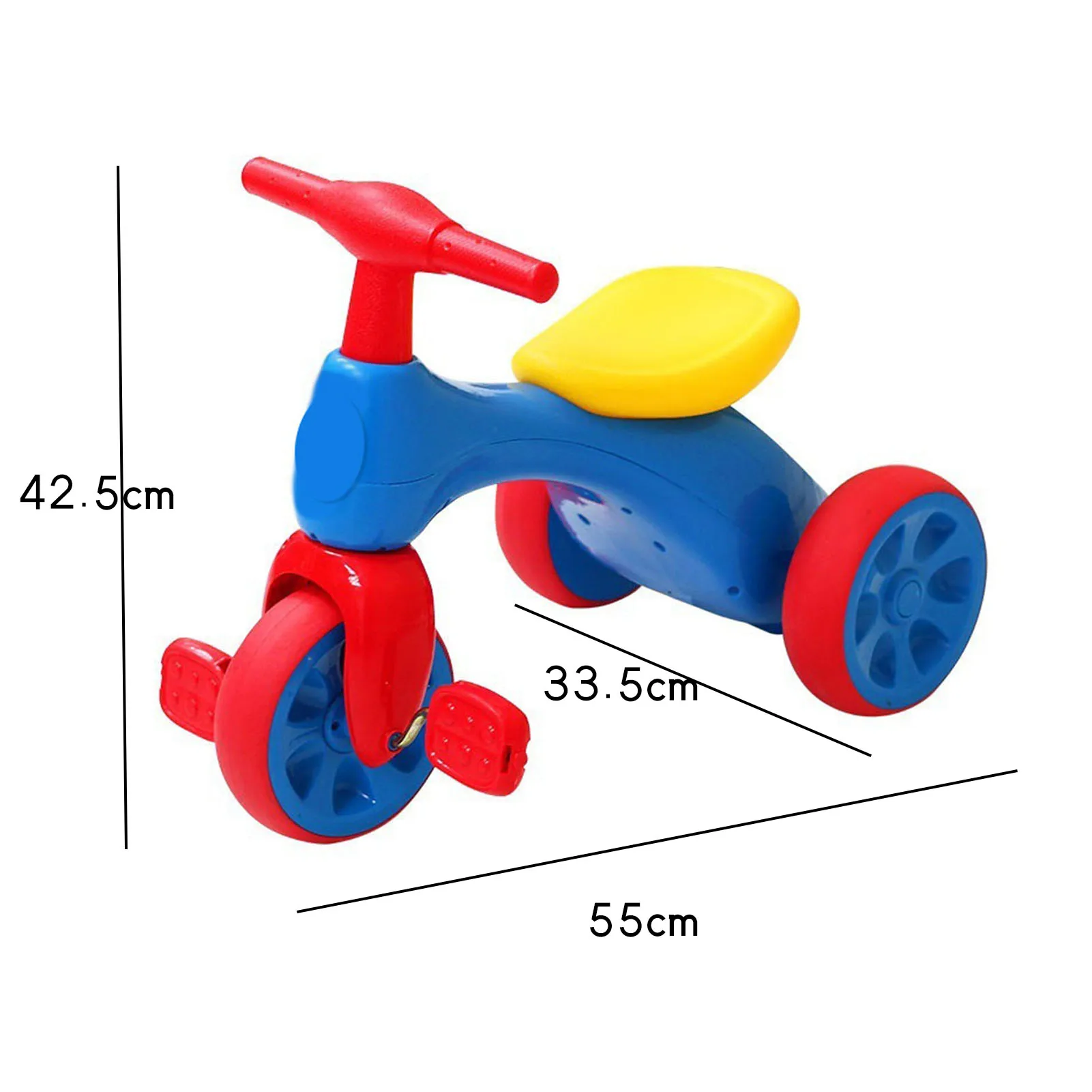 

Toddler Outdoor Pedal Tricycle Baby Riding Balance Bike Comfortable Riding Walker Sliding Toy Car Gift For 1-3 Years Old Babies