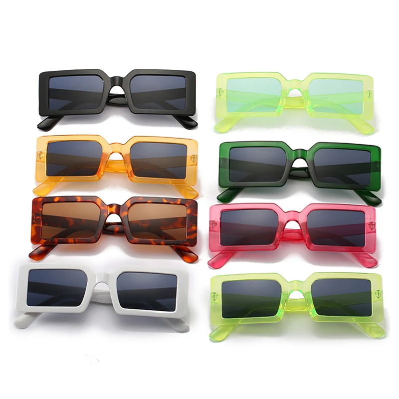 

Women Glasses 2021 Vogue Vintage Small box Square Sunglasses Black Lenses American Style Luxury Designer Men Driving Eyeglasses