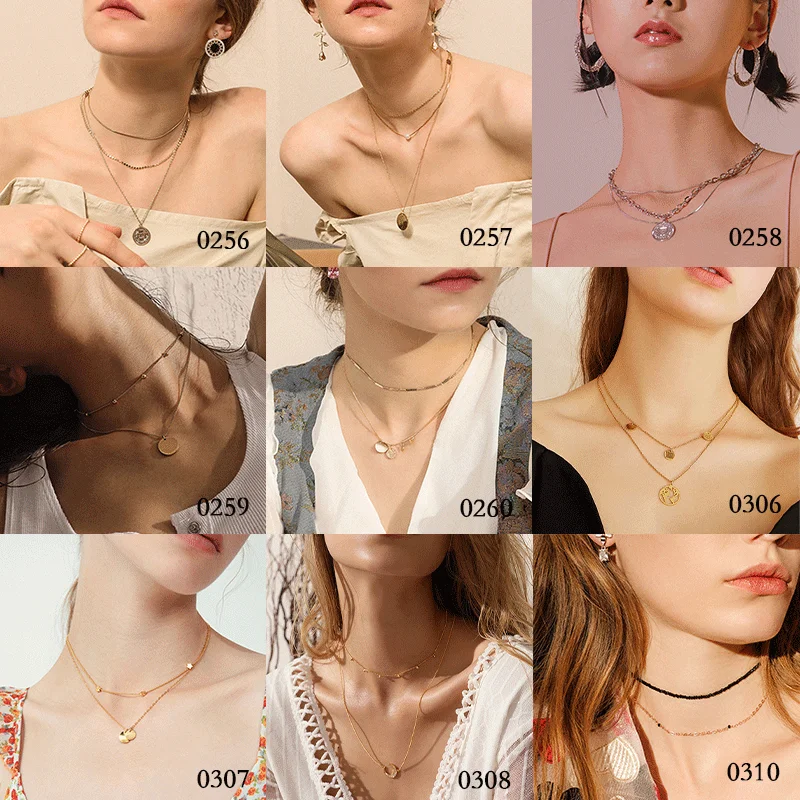 

bohemian necklace Double layer Chain necklace Women Multilayer Choker Vintage collier femme Couple Jewelry Gift Choker Necklace