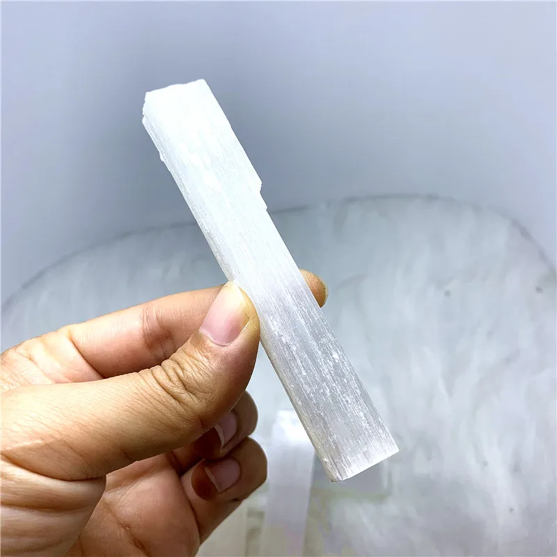 Оптовая цена 8-10 см natrual selenite лечебный Жезл Рейки кристаллы точка для украшения