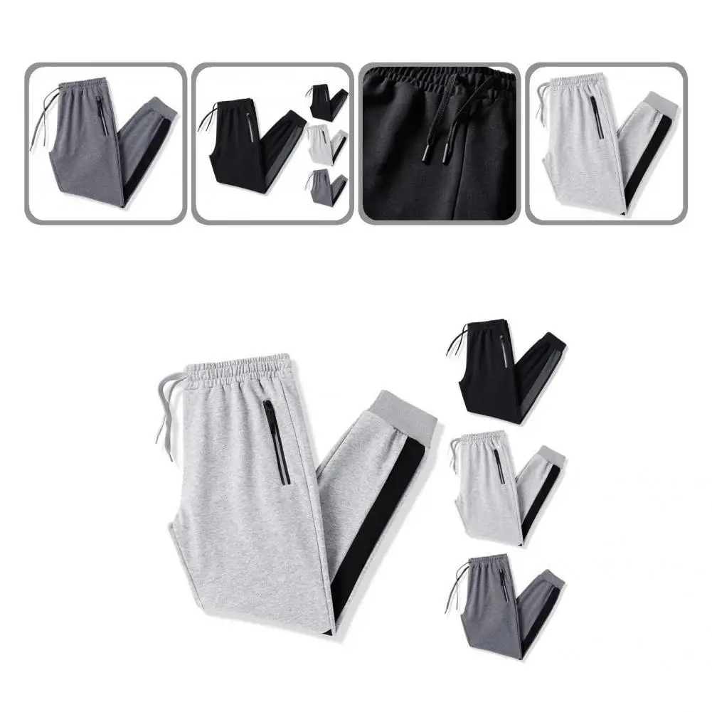Men Trousers Long Thermal Mid Waist Leisure Men Trousers Men Pants for Home
