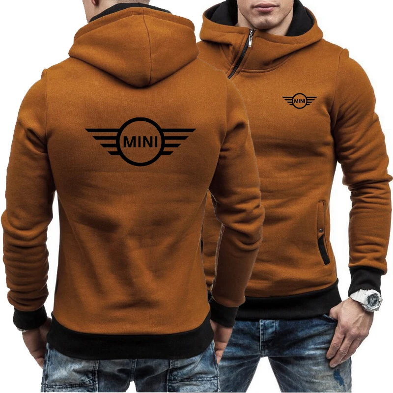 

MINI car logo Atumn Fashion Zipper Hoodie Hooded Hot Sale Casual Slim Mens Sweatshirt Comfortable Hoodies Streetwear Men