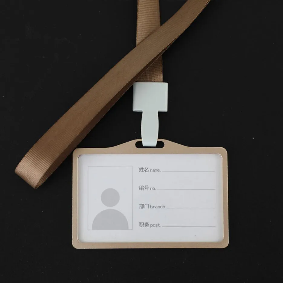 Алюминиевый вертикальный держатель для удостоверения личности чехол визиток