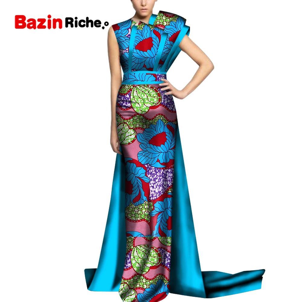 Африканские свадебные платья для женщин Дашики с принтом вечерние Vestidos Женская