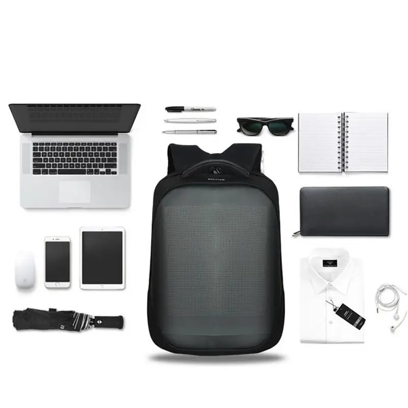

Led Display Backpack Smart WIFI Version APP Control Light Multi-function Computer Backpack Motorcycle Accessories bag