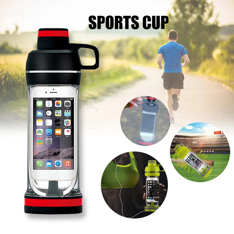 Многофункциональная переносная Питьевая Бутылка герметичная чашка для телефона