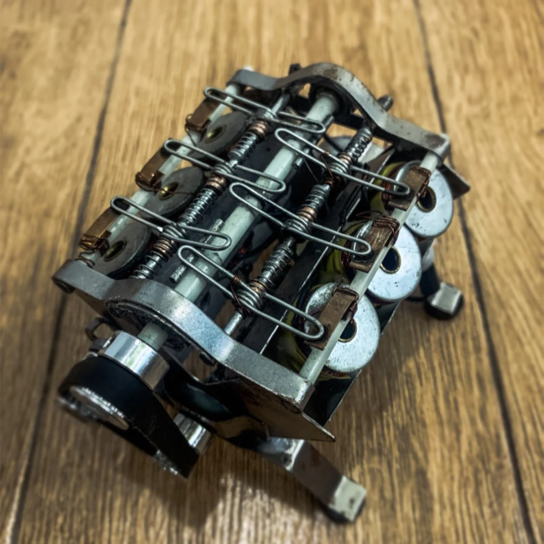 Модель электромагнитного двигателя 12 В V6 модель самодельного высокоскоростного