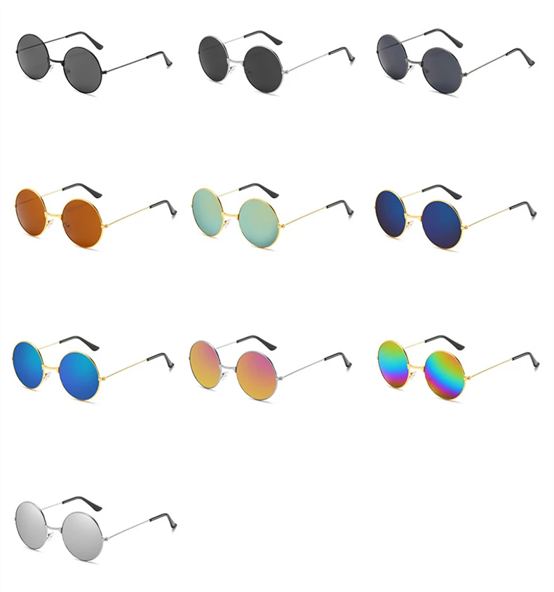 Солнцезащитные очки круглые для мужчин и женщин небольшие винтажные брендовые