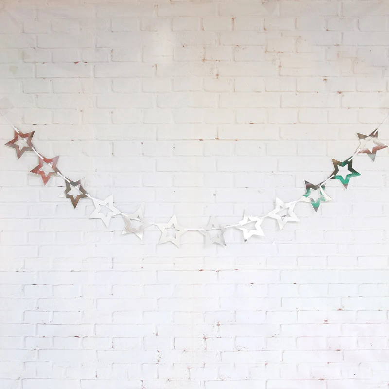 Бумажная гирлянда в форме звезды баннеры-ленты флажки для маленьких девочек