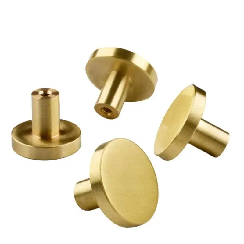 Круглая латунная ручка для двери с винтами античная рустикальная шкафа кухонная