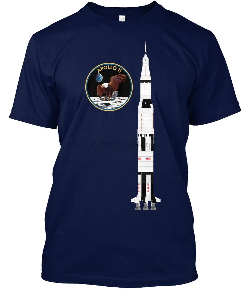 Мужская футболка APOLLO 11 SATURN V женская на годовщину 50|Мужские футболки| |