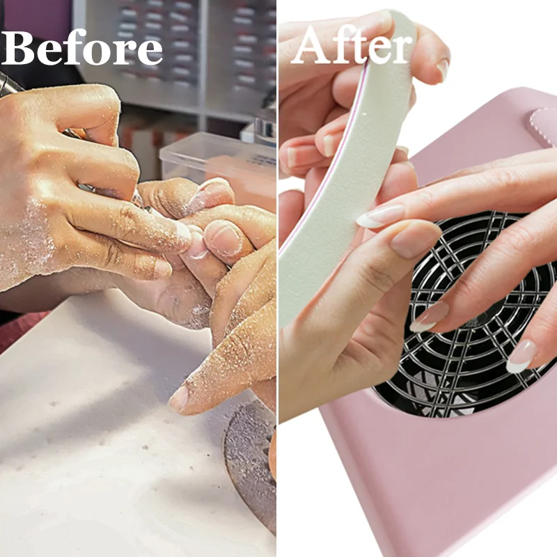 

Nail Dust Collector Fan Vacuum Cleaner Manicure Machine Strong Suction Powerful Nail Art Tool Nail Vacuum Cleaner for Manicure