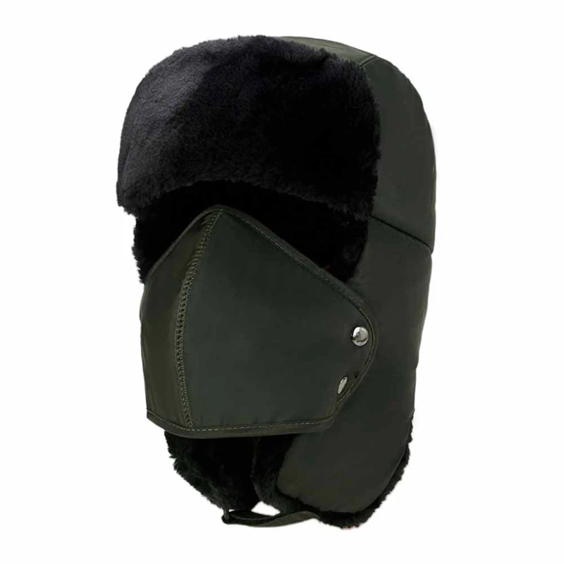 JG Уличные шапки-бомберы с ушками, толстые пушистые зимние ветрозащитные теплые шапки для походов, катания на лыжах, лыжная шапка из берберского флиса - Цвет: JG
