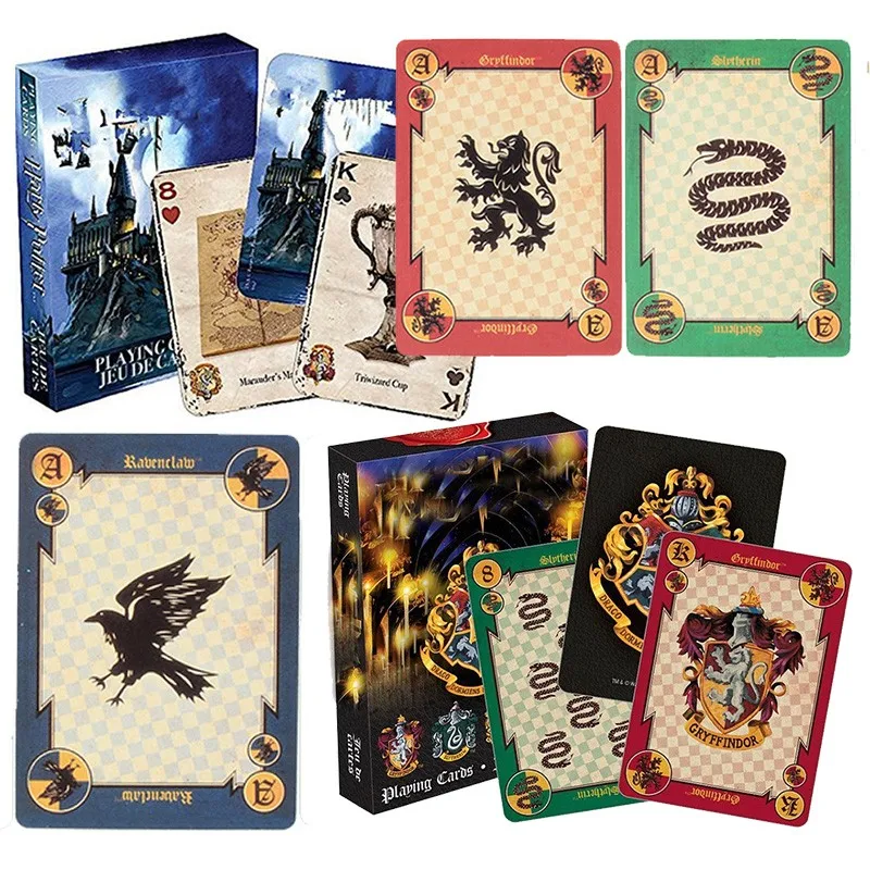 

Harri Playing Game Cards House Potters Collection Badges Symbols Castle Patterns English Logo Magic Kid Toys For Children