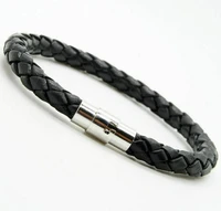 Charm Bracelet Leather Braided Alloy Magnetic Clasps Bracelets For Women Men Couple Fashion Braclet Armband Jewelry Gifts