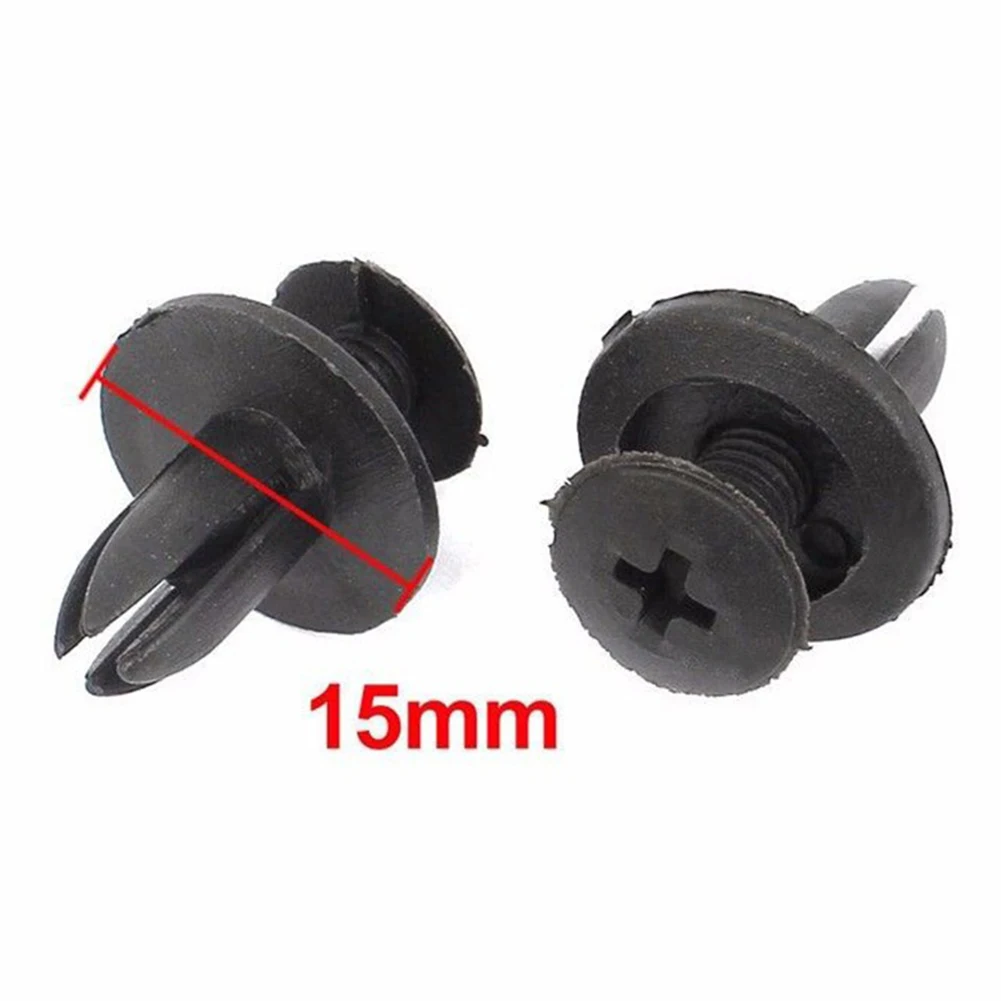 

100Pcs Car Auto Plastic Rivets 6mm Hole Fastener Fender Bumper Push Pin Clips