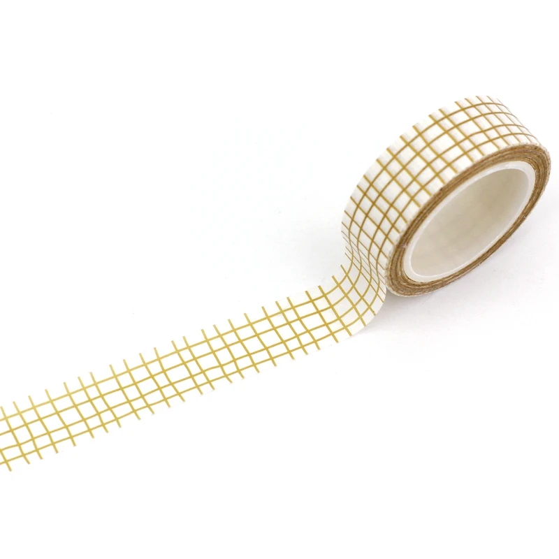 

10pcs/lot Decorative Brown Grid Washi Tapes Paper DIY Scrapbooking Planner Adhesive Masking Tapes Kawaii Stationery