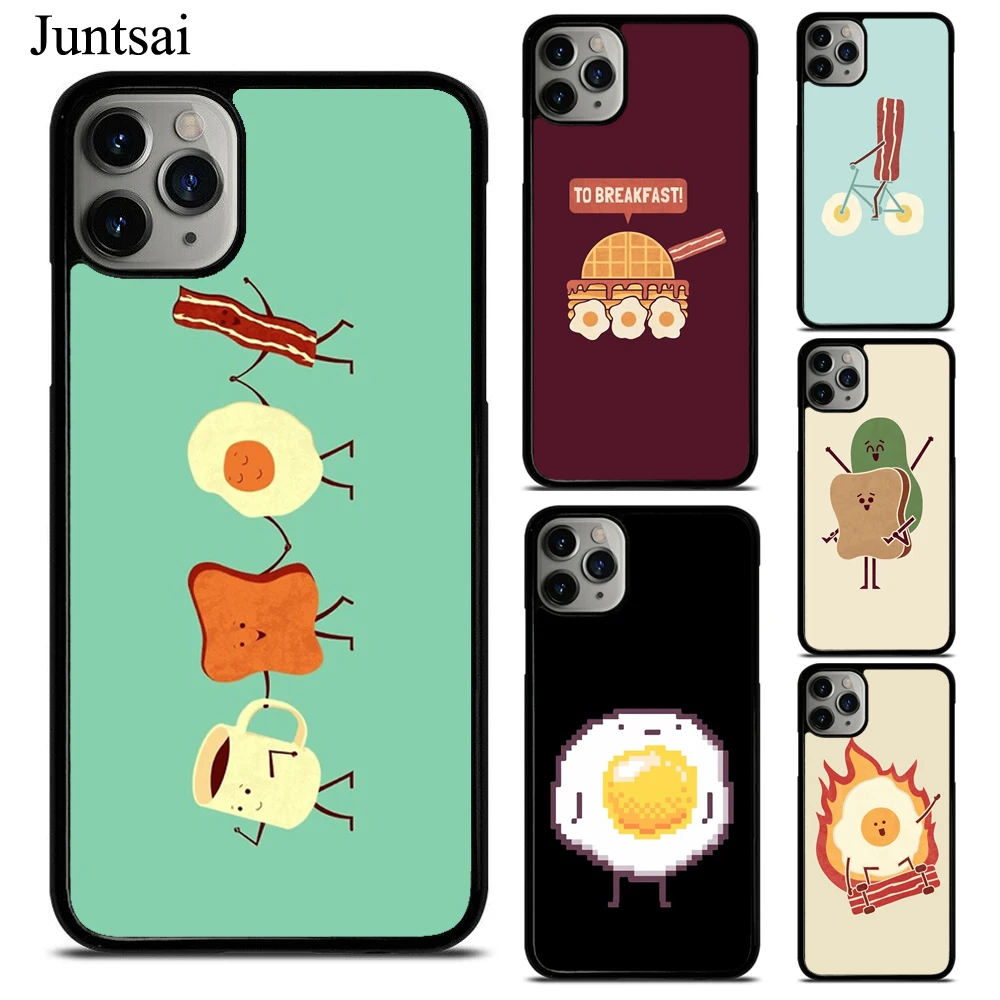 Чехол для телефона с изображением яиц на завтрак iPhone 13 11 12 Pro Max mini XS XR X SE 2020 6S 7 8 Plus