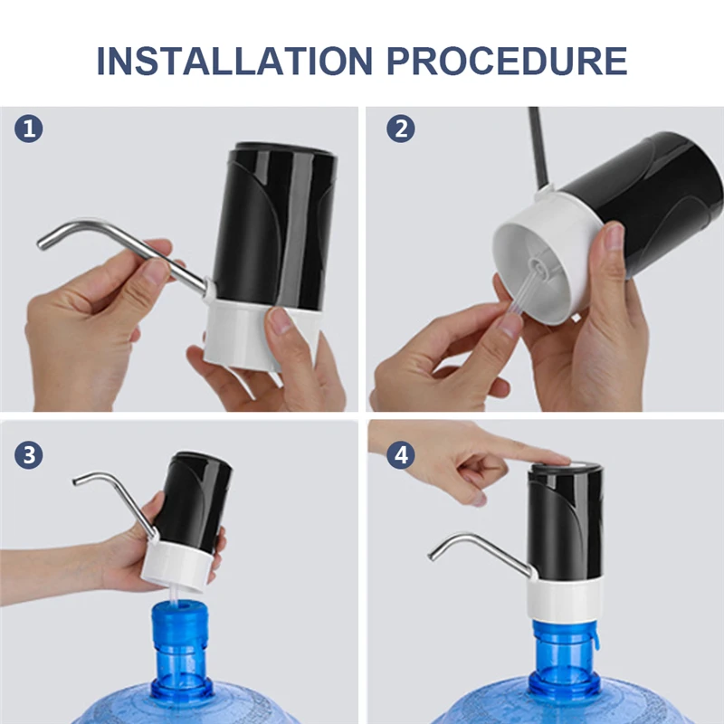 

Automatic Bump for Water Bottle Electric Drinking Water Pump Dispenser Portable USB Charge Bottle Water Pump for 4.5-19 Liter