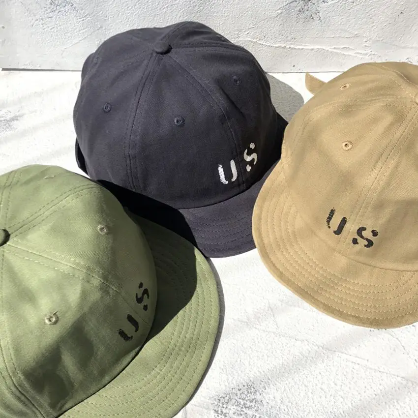 

Fashion Retro Unisex Short Visor Baseball Cap Hip Hop Caps Flat Brim Cap Outdoor Sunhat Snapbacks Hats