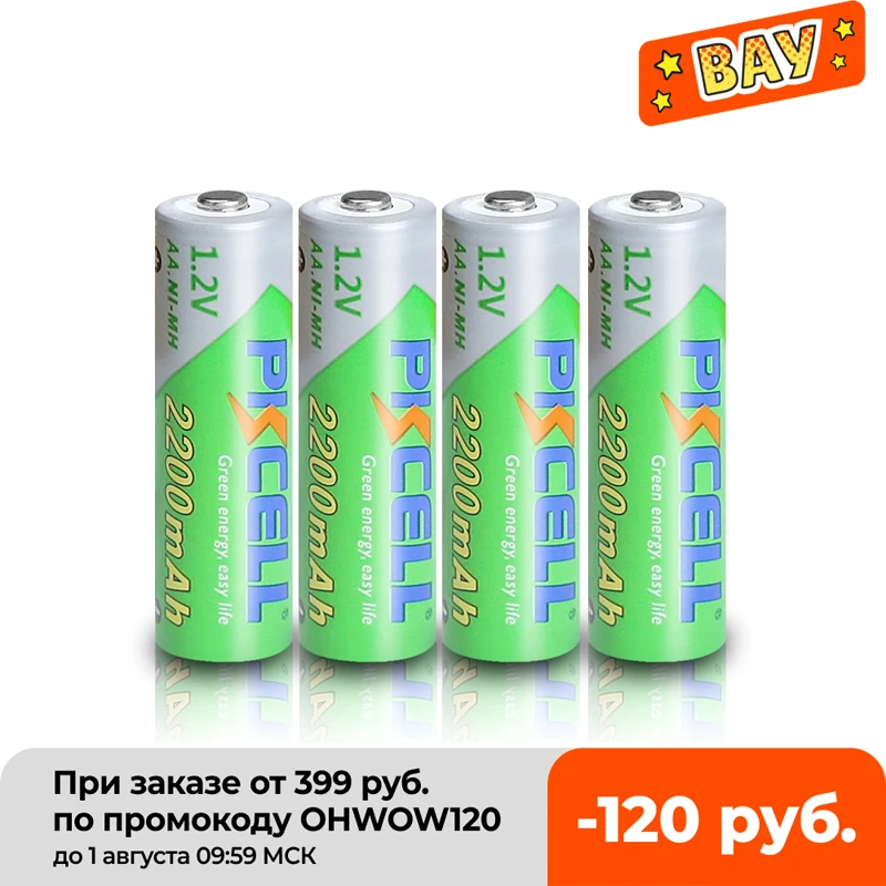 2/4 шт PKCEE 1 2 V 2200mAh AA Аккумуляторная батарея LSD с низким саморазрядом NIMH aa для камеры