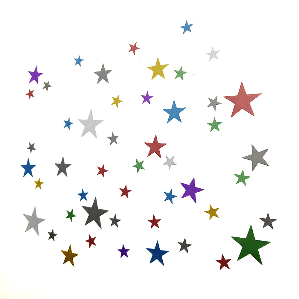 3/5/7 см высечка Золотая Звезда наклейки на стену матовая виниловая этикетка для