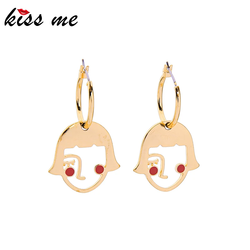 Kissme милые красные Эмалевые Румяна абстрактные Маленькие девушки лицо Висячие
