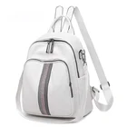 Брендовый роскошный рюкзак с лентой, новинка 2021, водонепроницаемая сумка из искусственной кожи, молодежная Студенческая сумка в студенческом стиле, белая, Известный дизайнерский дизайн
