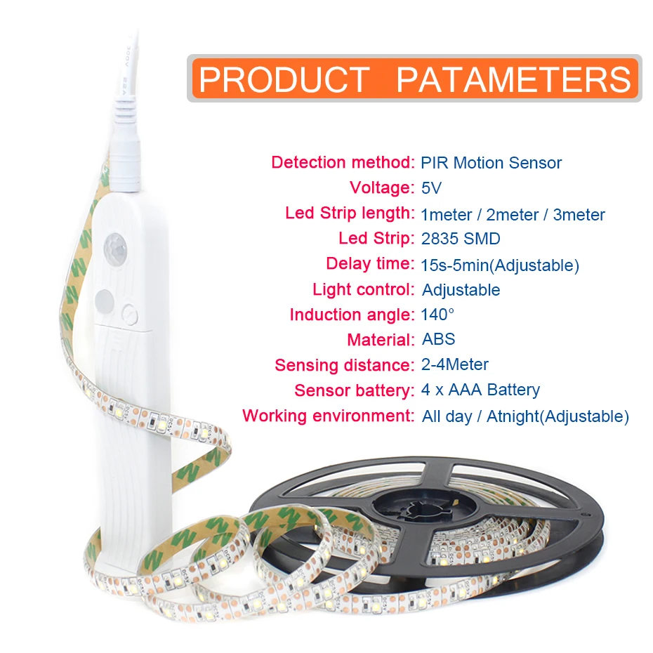 Беспроводной PIR датчик движения светодиодная лента светильник для спальни шкаф