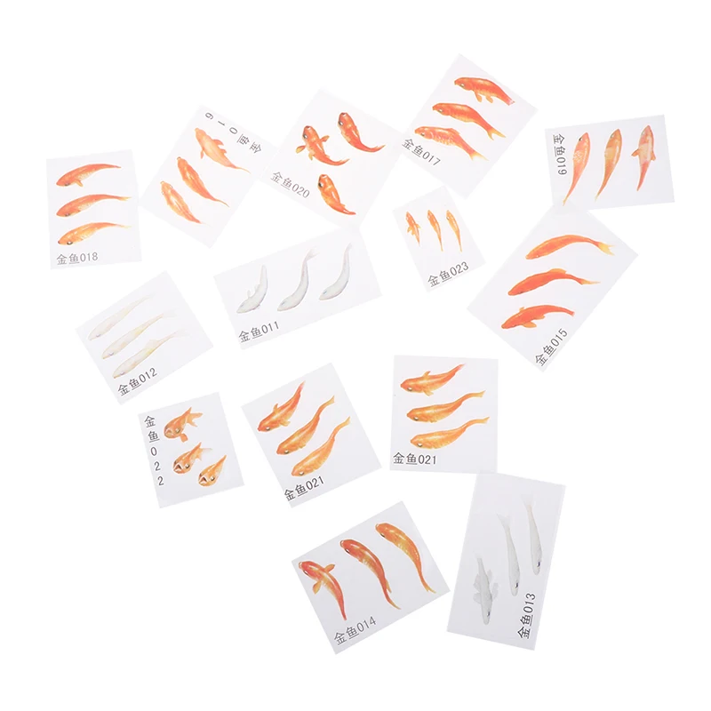 Новинка 10 шт. 3D зеленые листья настоящая Золотая рыбка прозрачная водяная трава