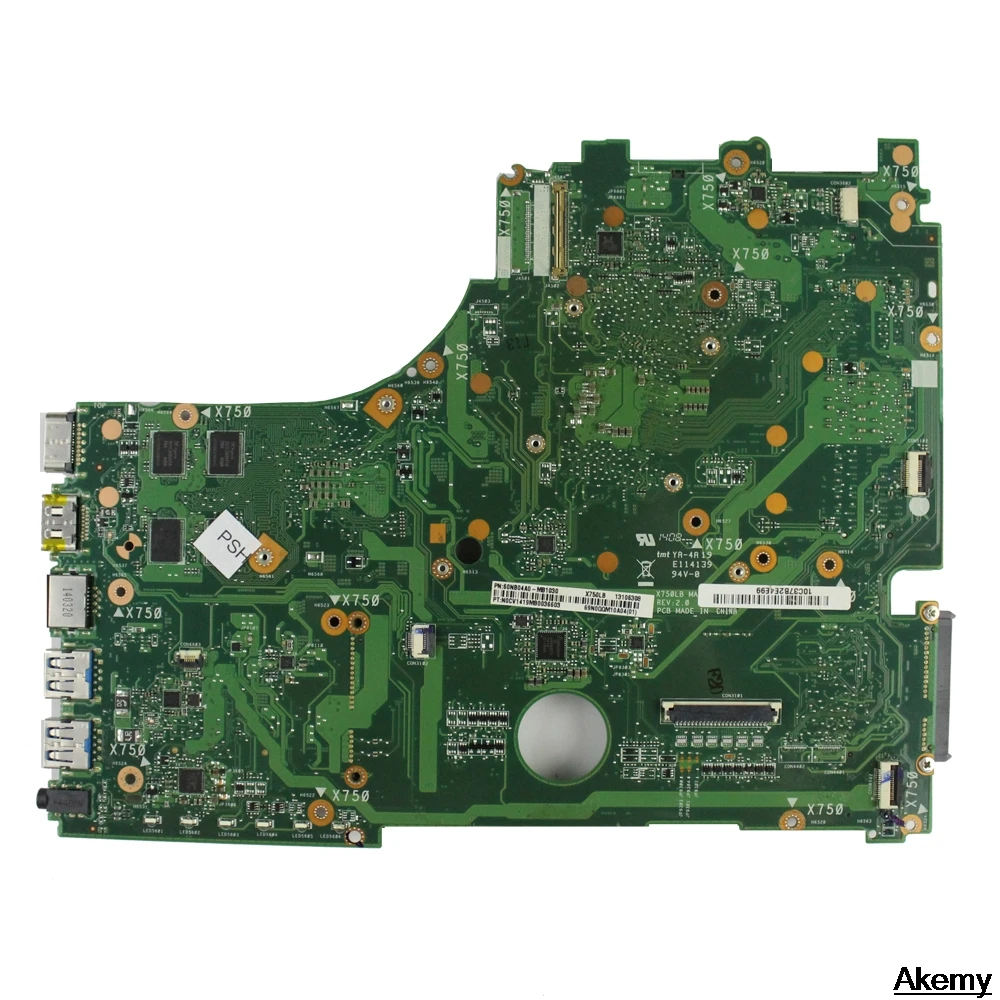 X750LB материнская плата для ноутбука ASUS X750LN X750L K750L A750L Тест 100% ok I3 4010 ЦП