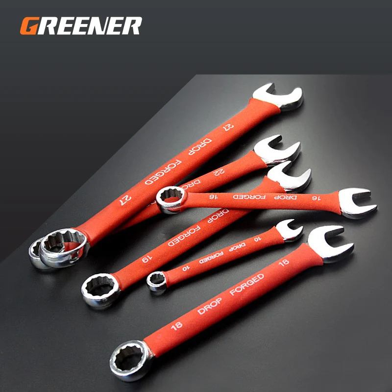 

Greener Dualpurpose Open Plum Wrench Fine Tooth Gear Ring Torque And Socket Wrench Set Nut Auto Repair Tools For Repair