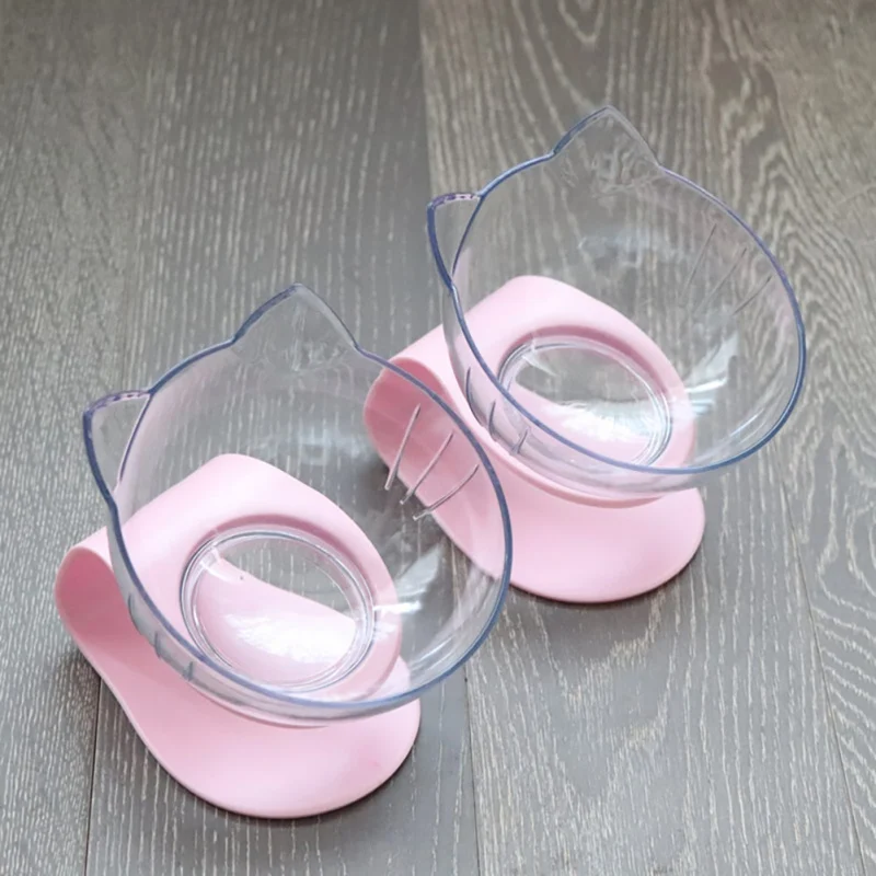 Пластиковая миска для кормления домашних животных съемная кормушка кошек с