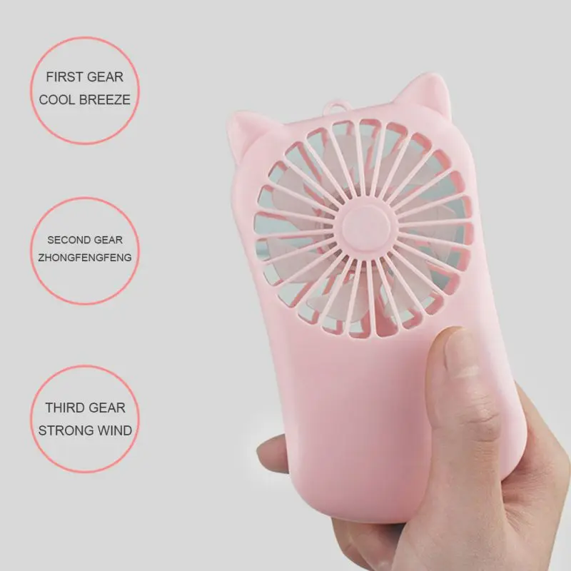 Милый портативный мини вентилятор USB Настольный кулер бесшумный Карманный