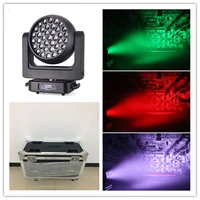2pcs professional disco dj light lyre wash zoom beam led movingheads 37x25w dmx rgbw 4in1 led moving head light with fly case