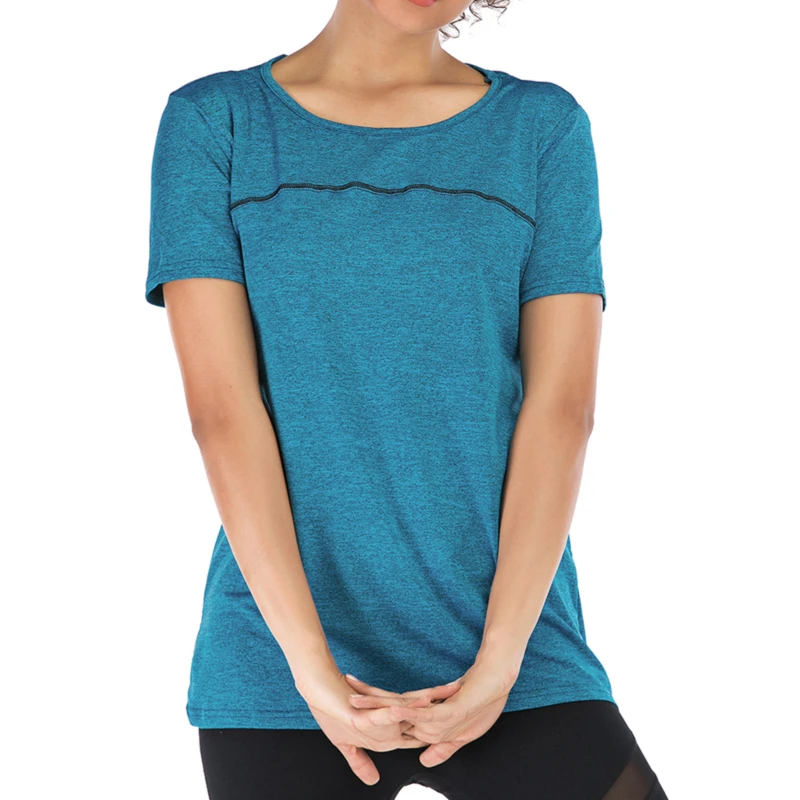 Женские футболки для фитнеса облегающие подходят бега сетчатый топ с коротким