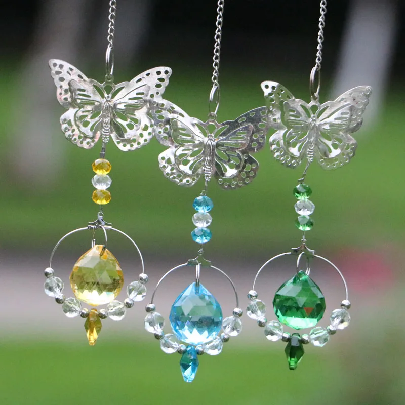 1 шт. ручная работа бабочка 20 мм Хрустальный шар Призма Радужный создатель