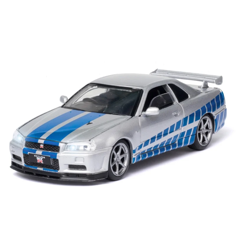 

Модель автомобиля Nissan Skyline Ares GTR R34, металлическая, 1:32