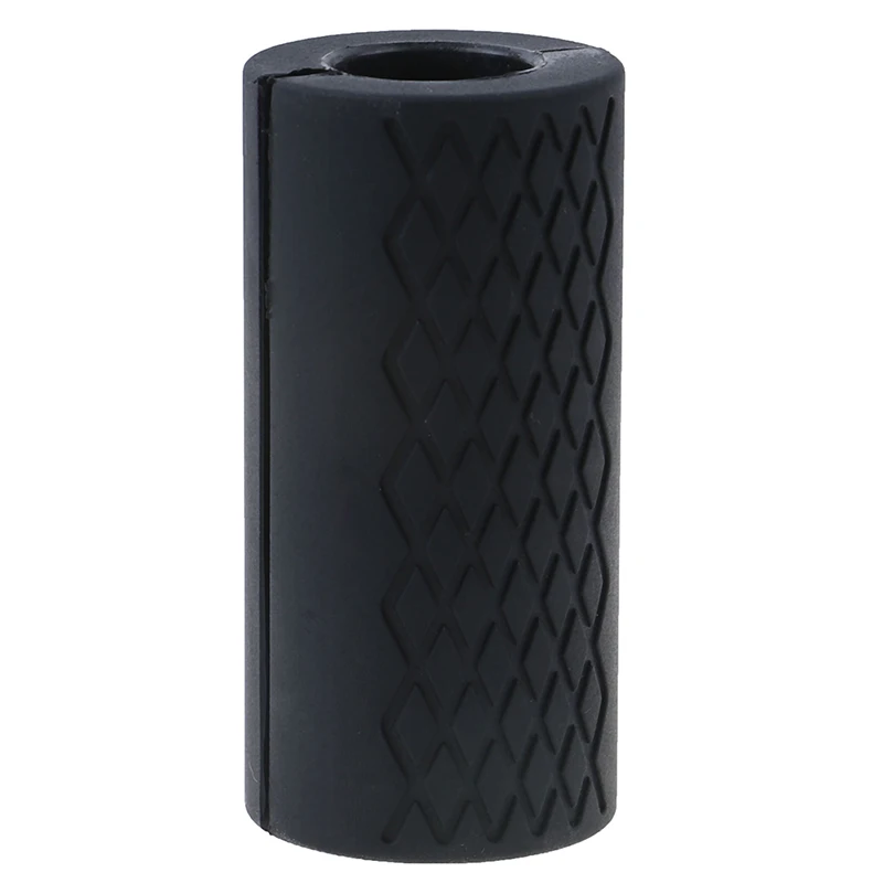 black 1pc Толстые гантели жира расширители грифа штанги бар ручка подтягивать Тяжелая атлетика поддержка кремния противоскользящая Защитная площадка для бодибилдинга - Цвет: black 1pc