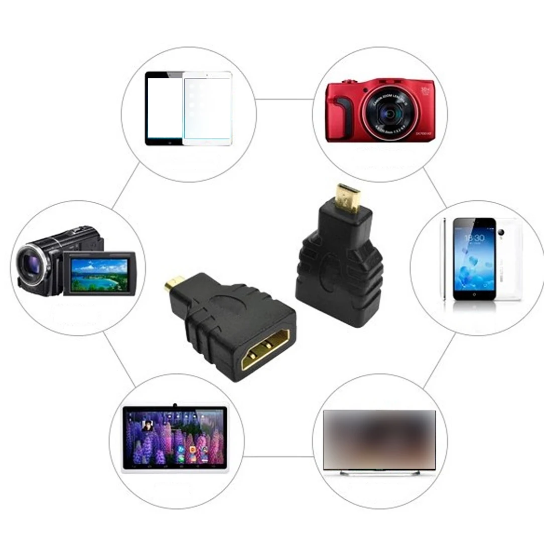Новое поступление переходник Micro HDMI совместимый штекер к разъем для Xbox 360 PS3 HDTV