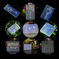 3d carving silicone mold nail stamping camelliashellbow tiestar pattern diy uv gel acrylic crystal nails template