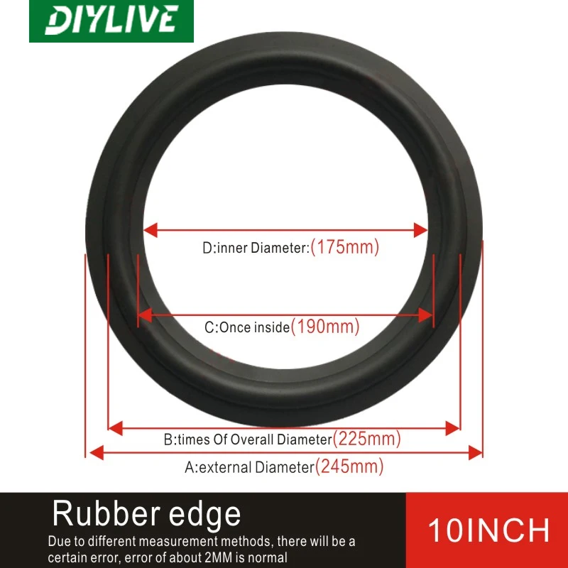 

DIYLIVE 10-inch subwoofer repair accessories rubber rim folding ring subwoofer (245 ~ 250mm) 222A 222B punching