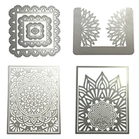 flower rectangle frame metal cutting dies stencils for diy scrapbooking decorative embossing diy paper cards 2019 new